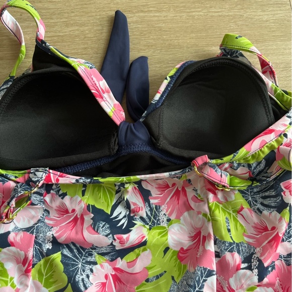 A SHORE FIT Women's Floral Swim Dress SZ 10 - Picture 5 of 6